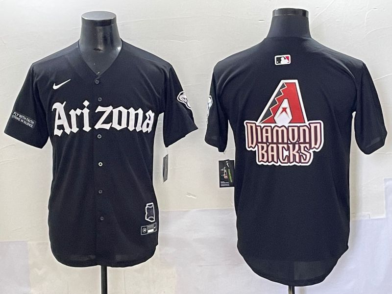 Men 2025 Arizona Diamondback Blank Black Five generations Joint Name Nike MLB Jersey style 6